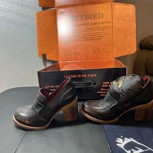 Freebird by Steven Bellevue Brand New Black Heeled Boots